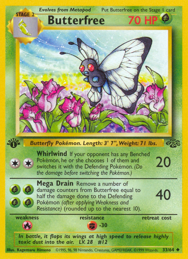 Butterfree (33/64) [Jungle 1st Edition] | Odin's Place