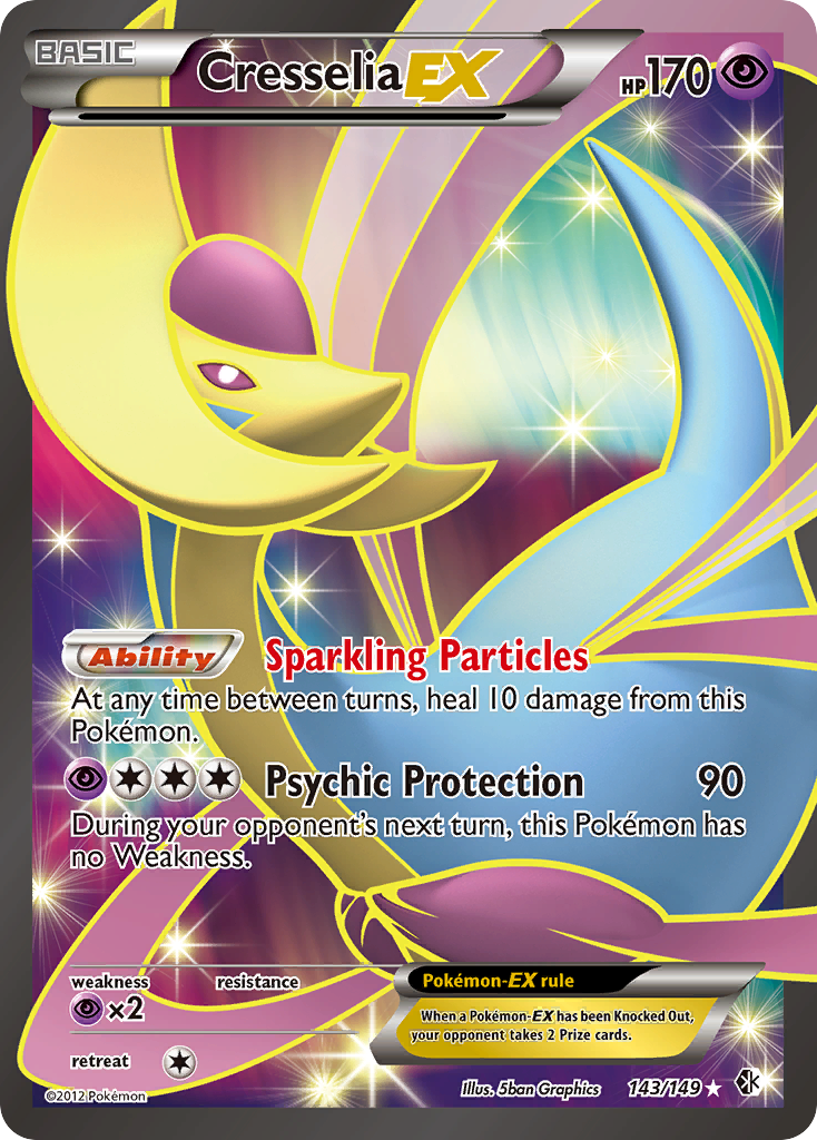Cresselia EX (143/149) [Black & White: Boundaries Crossed] | Odin's Place