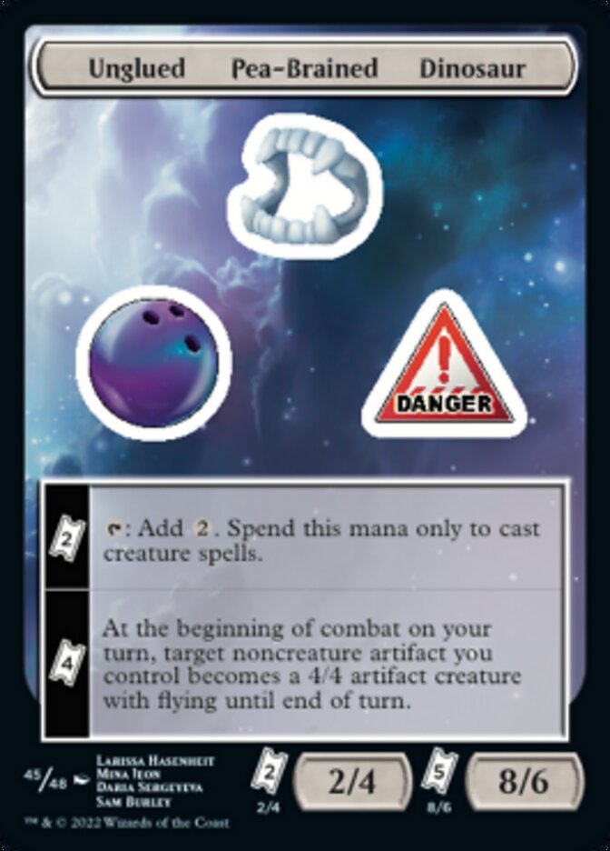 Unglued Pea-Brained Dinosaur [Unfinity Stickers] | Odin's Place