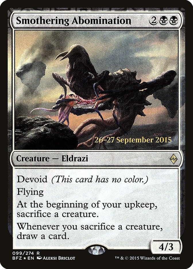 Smothering Abomination (99) [Battle for Zendikar Prerelease Promos] | Odin's Place