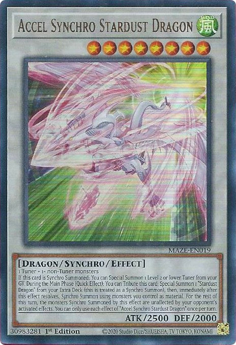Accel Synchro Stardust Dragon [MAZE-EN019] Ultra Rare | Odin's Place