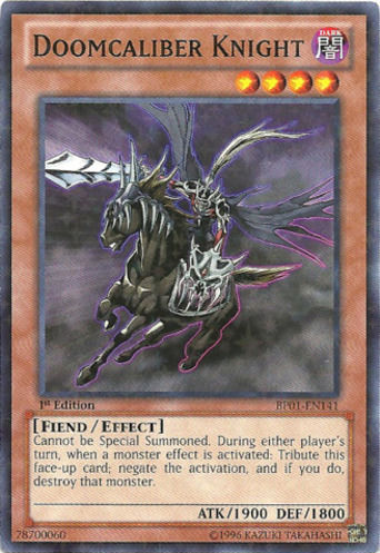 Doomcaliber Knight [BP01-EN141] Starfoil Rare | Odin's Place