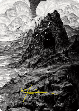 Mountain Art Card (Gold-Stamped Signature) [Innistrad: Crimson Vow Art Series] | Odin's Place