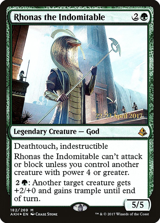 Rhonas the Indomitable (182) [Amonkhet Prerelease Promos] | Odin's Place