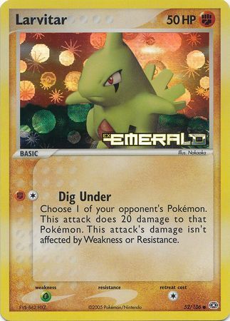 Larvitar (52/106) (Stamped) [EX: Emerald] | Odin's Place
