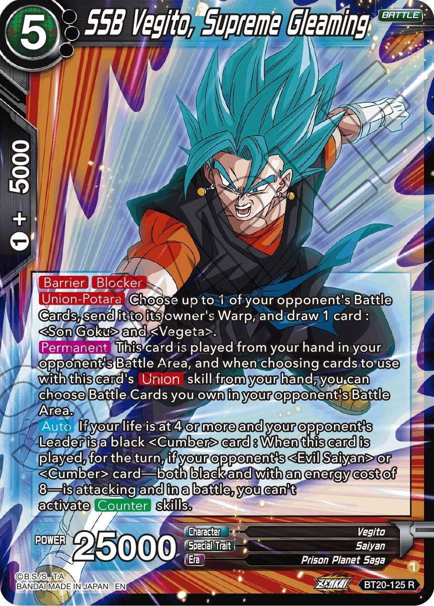 SSB Vegito, Supreme Gleaming (BT20-125) [Power Absorbed] | Odin's Place