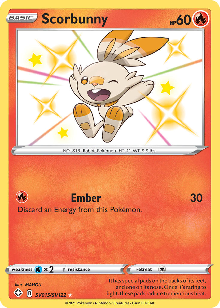 Scorbunny (SV015/SV122) [Sword & Shield: Shining Fates] | Odin's Place