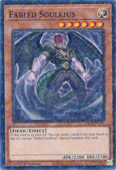 Fabled Soulkius (Duel Terminal) [HAC1-EN131] Parallel Rare | Odin's Place