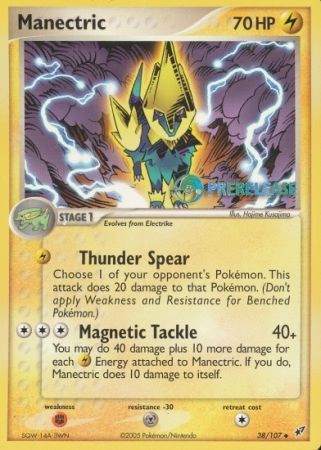 Manectric EX (38/107) (Deoxys Prerelease Promo) [Nintendo: Black Star Promos] | Odin's Place
