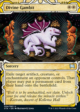 Divine Gambit (Foil Etched) [Strixhaven: School of Mages Mystical Archive] | Odin's Place