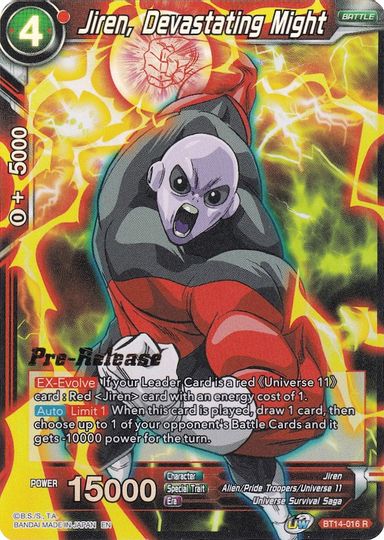 Jiren, Devastating Might (BT14-016) [Cross Spirits Prerelease Promos] | Odin's Place