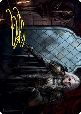Thalia, Guardian of Thraben Art Card (Gold-Stamped Signature) [Innistrad: Crimson Vow Art Series] | Odin's Place