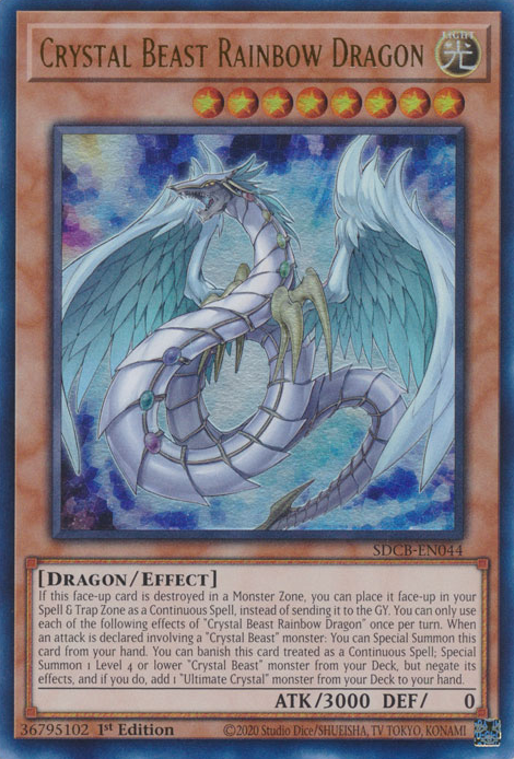 Crystal Beast Rainbow Dragon [SDCB-EN044] Ultra Rare | Odin's Place