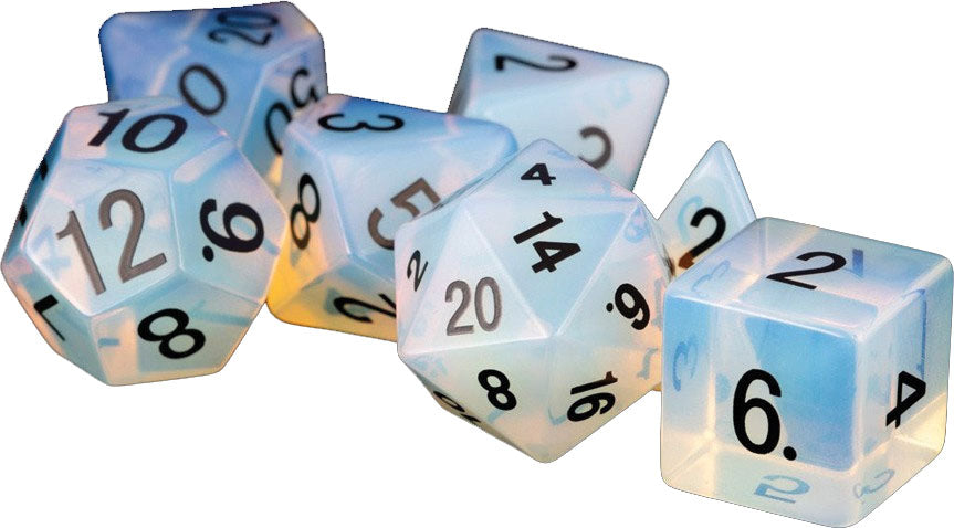 MDG 16mm Stone Poly Opalite Dice Set (7) | Odin's Place