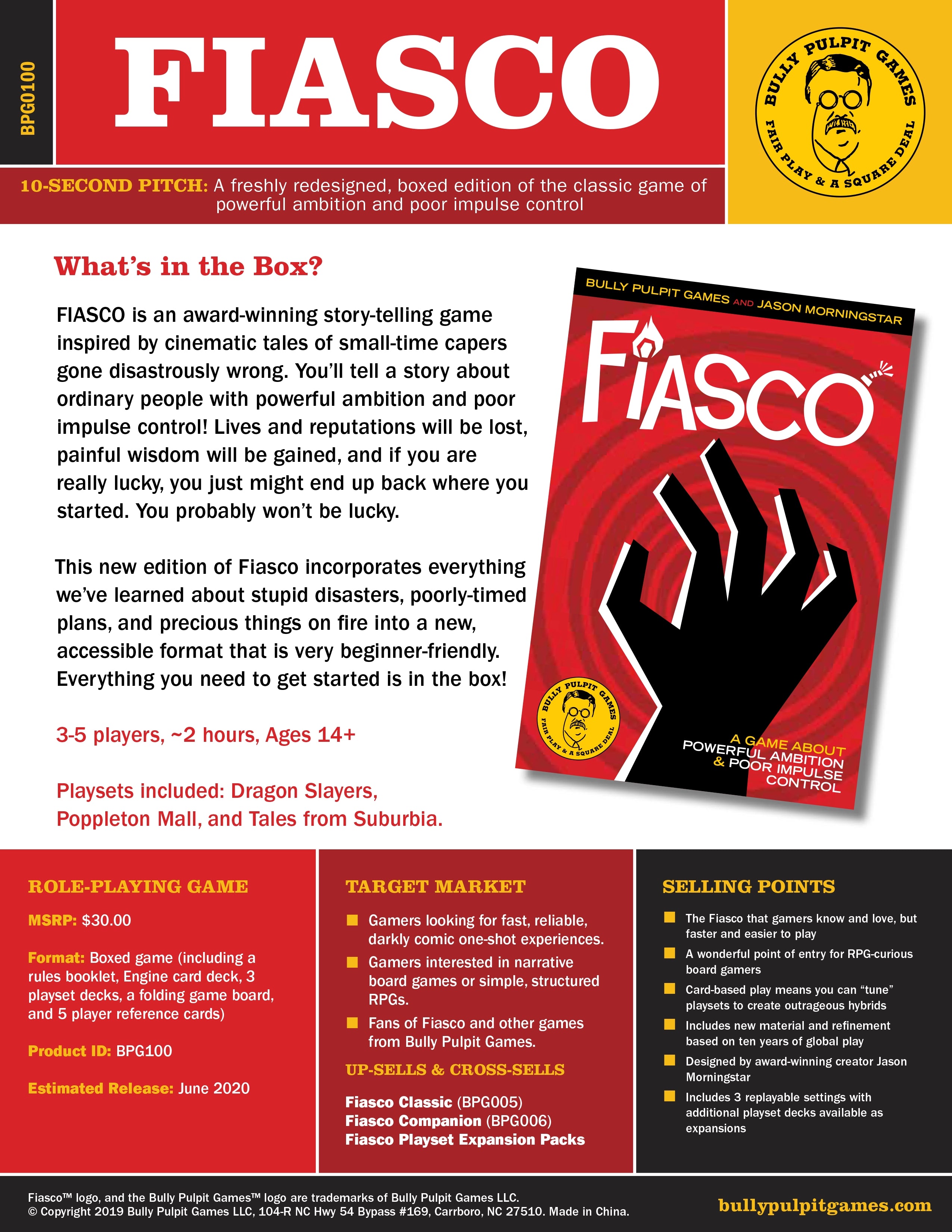 Fiasco RPG: Boxed Set (Revised) | Odin's Place