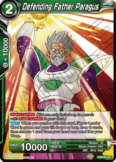 Defending Father Paragus (Reprint) (SD8-04) [Battle Evolution Booster] | Odin's Place