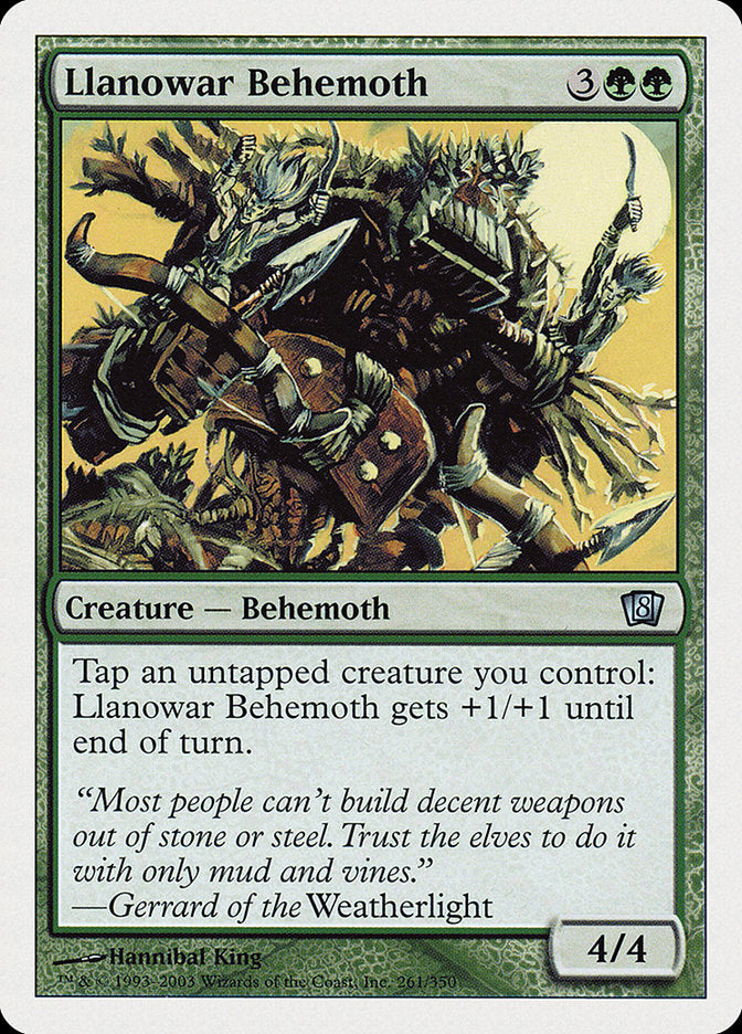 Llanowar Behemoth (8th Edition) [Oversize Cards] | Odin's Place