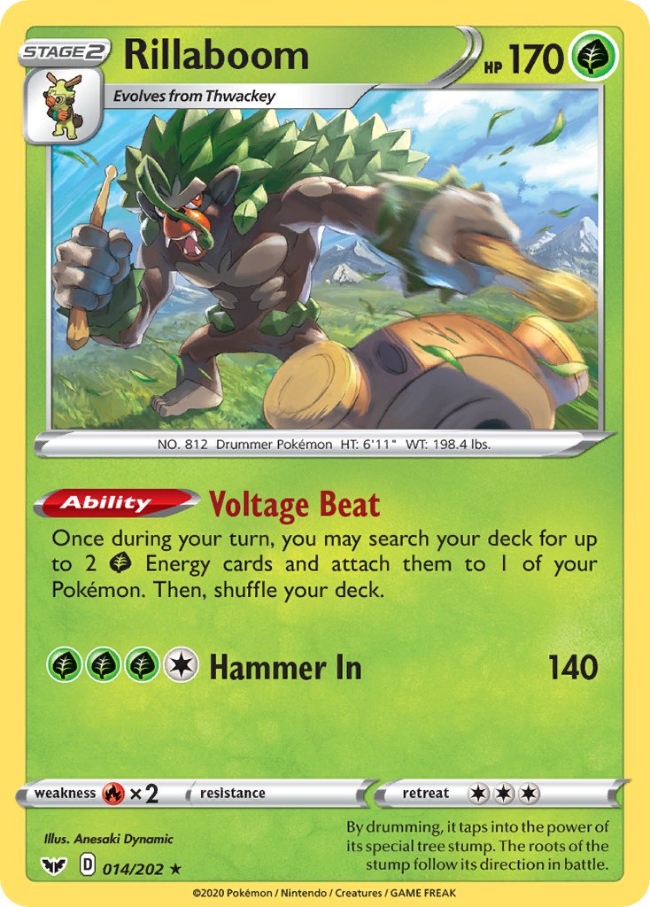 Rillaboom (014/202) (Theme Deck Exclusive) [Sword & Shield: Base Set] | Odin's Place