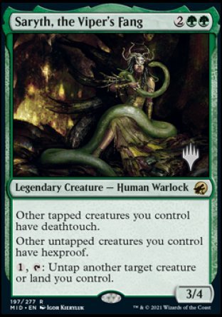 Saryth, the Viper's Fang (Promo Pack) [Innistrad: Midnight Hunt Promos] | Odin's Place