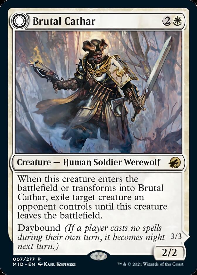 Brutal Cathar // Moonrage Brute [Innistrad: Midnight Hunt] | Odin's Place