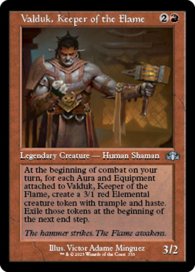 Valduk, Keeper of the Flame (Retro) [Dominaria Remastered] | Odin's Place