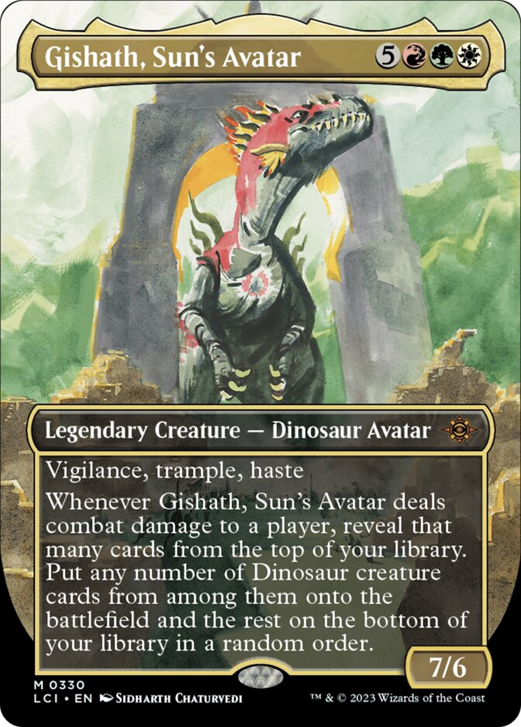 Gishath, Sun's Avatar (Borderless) [The Lost Caverns of Ixalan] | Odin's Place