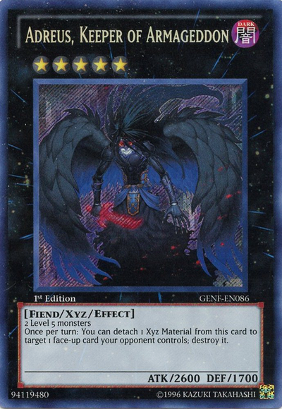 Adreus, Keeper of Armageddon [GENF-EN086] Secret Rare | Odin's Place