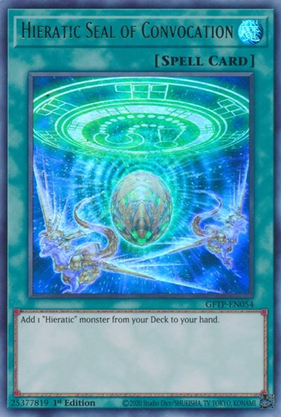 Hieratic Seal of Convocation [GFTP-EN054] Ultra Rare | Odin's Place