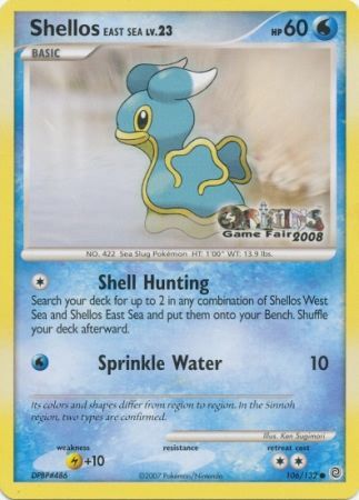 Shellos East Sea (106/132) (Origins Game Fair 2008) [Nintendo: Black Star Promos] | Odin's Place