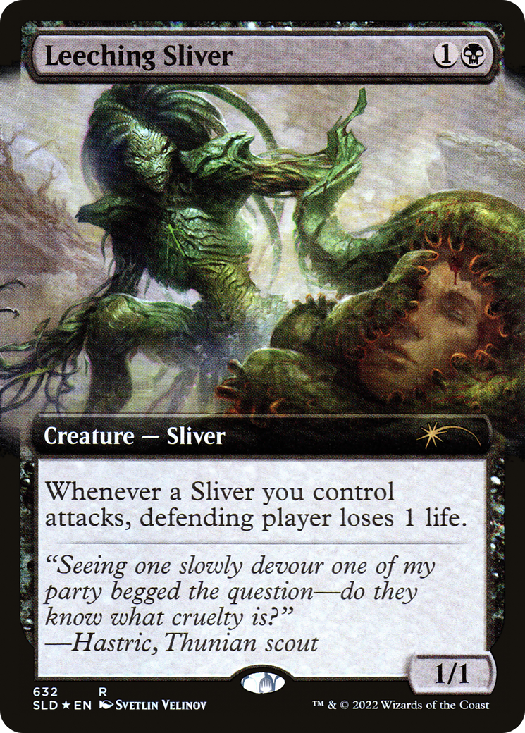 Leeching Sliver (Extended Art) [Secret Lair Drop Promos] | Odin's Place