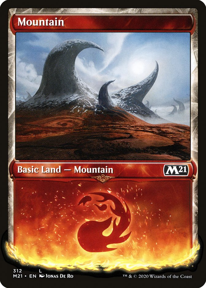 Mountain (312) (Showcase) [Core Set 2021] | Odin's Place