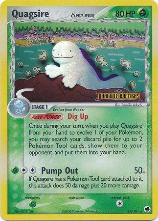 Quagsire (21/101) (Delta Species) (Stamped) [EX: Dragon Frontiers] | Odin's Place