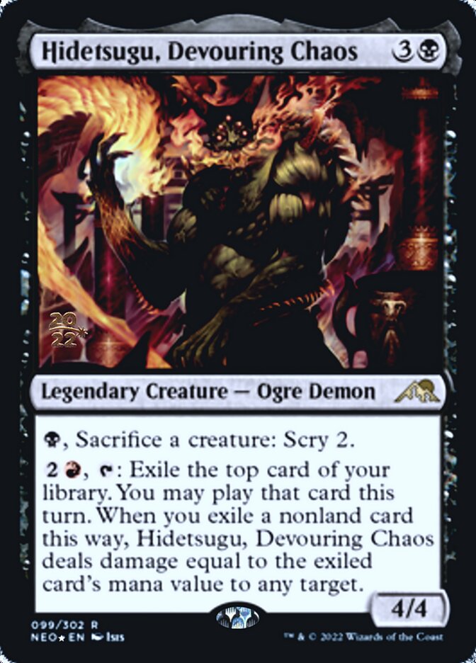 Hidetsugu, Devouring Chaos [Kamigawa: Neon Dynasty Prerelease Promos] | Odin's Place