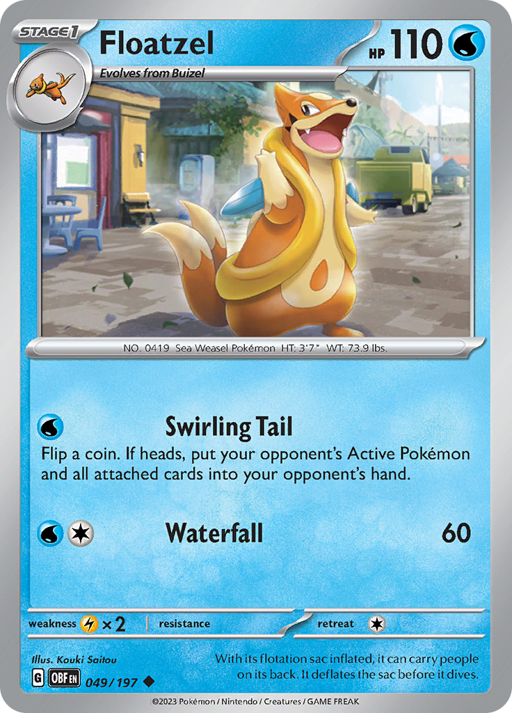 Floatzel (049/197) [Scarlet & Violet: Obsidian Flames] | Odin's Place