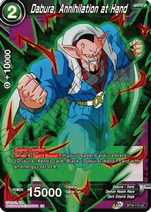 Dabura, Annihilation at Hand (BT16-113) [Realm of the Gods] | Odin's Place