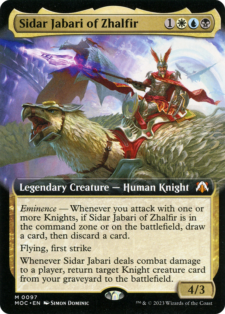 Sidar Jabari of Zhalfir (Extended Art) [March of the Machine Commander] | Odin's Place
