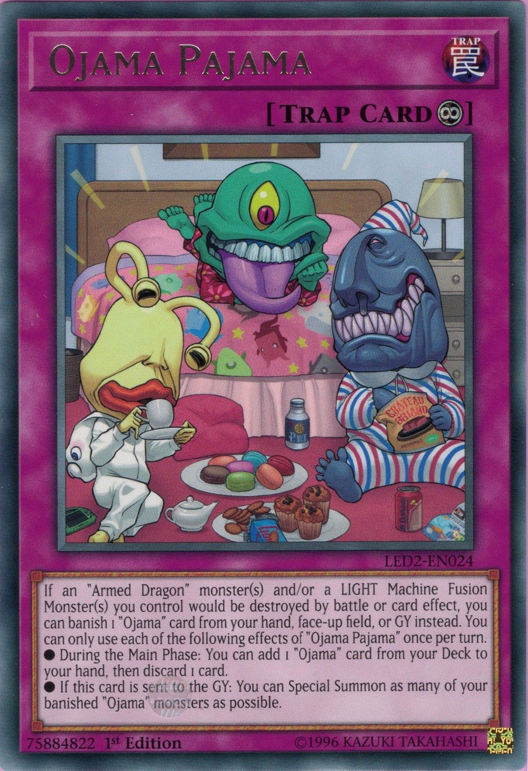 Ojama Pajama [LED2-EN024] Rare | Odin's Place