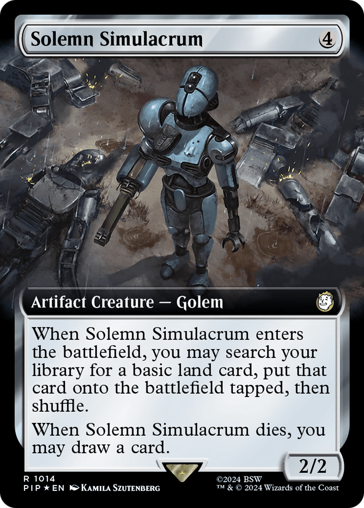 Solemn Simulacrum (Extended Art) (Surge Foil) [Fallout] | Odin's Place