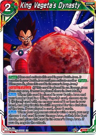 King Vegeta's Dynasty (SD9-05) [Assault of the Saiyans] | Odin's Place