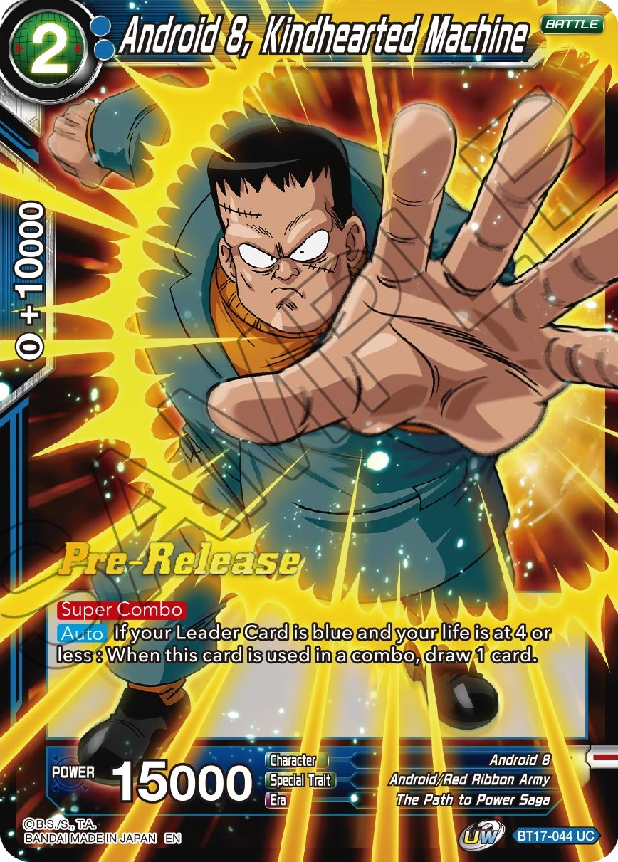 Android 8, Kindhearted Machine (BT17-044) [Ultimate Squad Prerelease Promos] | Odin's Place