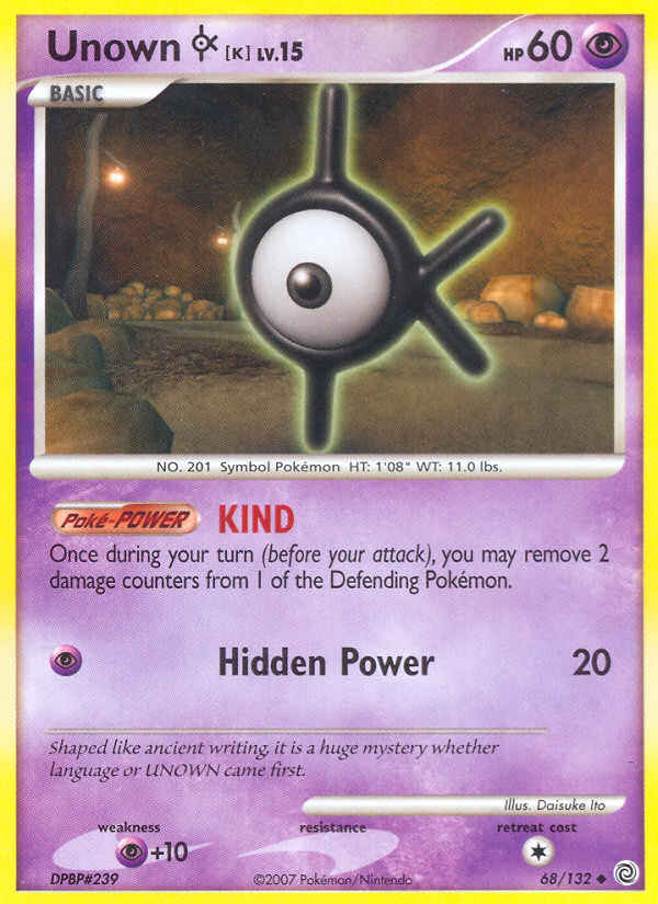 Unown K (68/132) [Diamond & Pearl: Secret Wonders] | Odin's Place