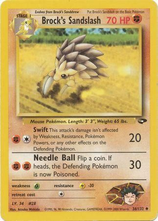 Brock's Sandslash (36/132) [Gym Challenge Unlimited] | Odin's Place
