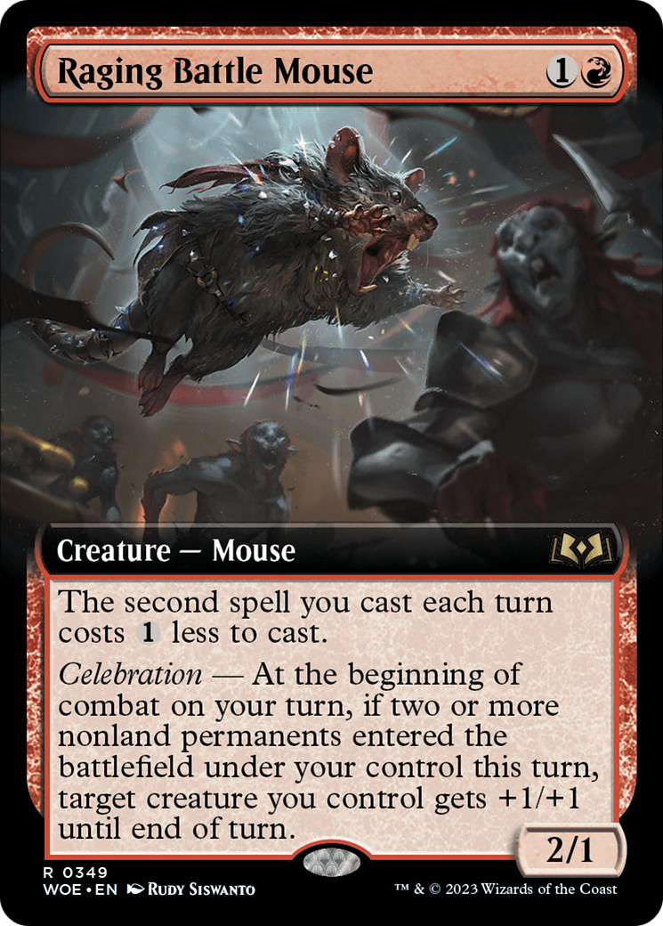 Raging Battle Mouse (Extended Art) [Wilds of Eldraine] | Odin's Place