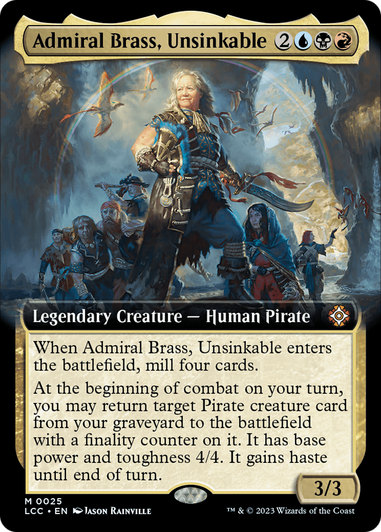 Admiral Brass, Unsinkable (Extended Art) [The Lost Caverns of Ixalan Commander] | Odin's Place