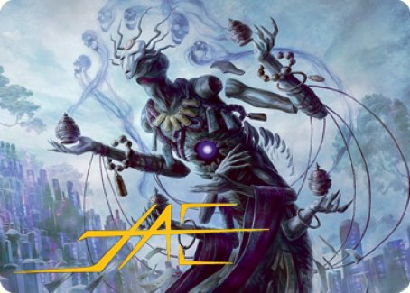 Myojin of Grim Betrayal Art Card (Gold-Stamped Signature) [Kamigawa: Neon Dynasty Art Series] | Odin's Place