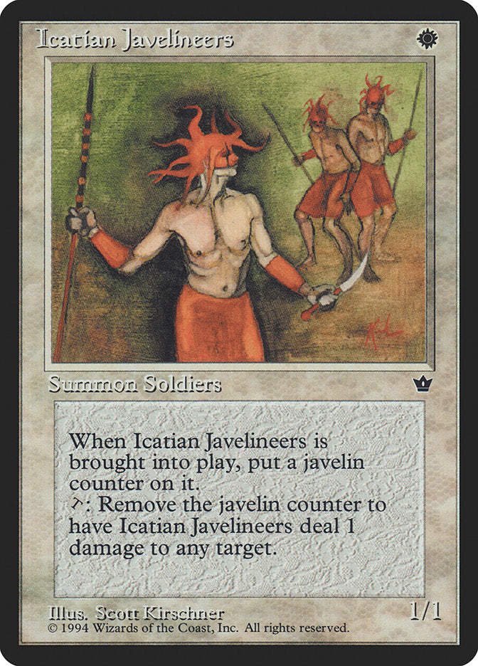 Icatian Javelineers (Scott Kirschner) [Fallen Empires] | Odin's Place