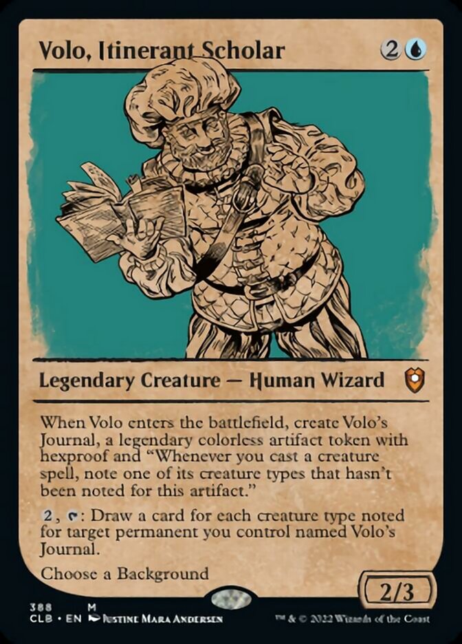 Volo, Itinerant Scholar (Showcase) [Commander Legends: Battle for Baldur's Gate] | Odin's Place