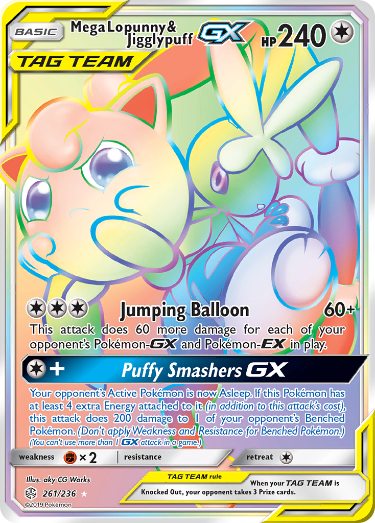 Mega Lopunny & Jigglypuff GX (261/236) [Sun & Moon: Cosmic Eclipse] | Odin's Place