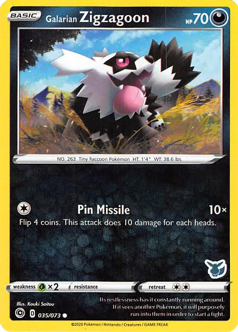 Galarian Zigzagoon (035/073) (Eevee Deck) [Battle Academy 2022] | Odin's Place