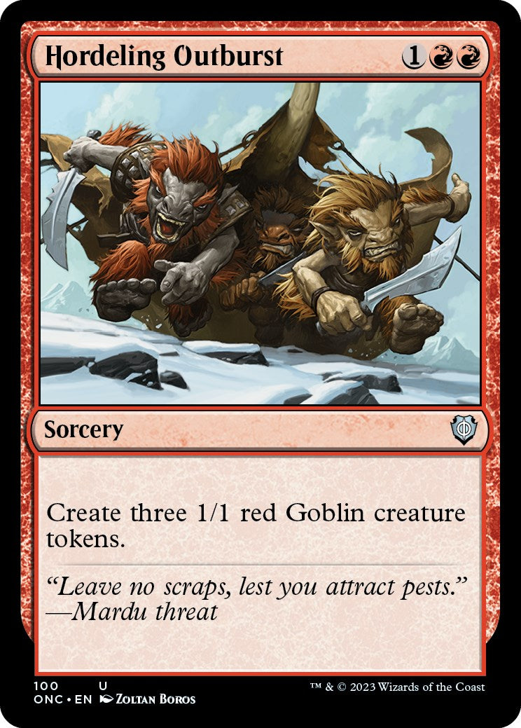 Hordeling Outburst [Phyrexia: All Will Be One Commander] | Odin's Place